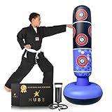 HUBE 63 Inches Inflatable Punching Bag for Kids - Birthday Gift for Boys & Girls Age 5-12. Perfect for Boxing, Karate, Taekwondo & Kickboxing - Durable Toy, Includes Pump & Repair Kit
