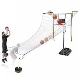 189 X189 Inch Basketball Return Net, 90°Adjustable Basketball Rebounder, Basketball Return Attachment for Hoops, Hoop Rebound Netting Attachment for Yard, Home and Outdoor