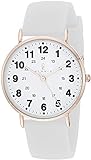 Plaris Nurse Watch for Medical Professionals,Nurses,Doctors,Students with Easy to Read Dial, Military Time, Second Hand and More Colors to Match Your Scrubs (Rosegold White Silicone)
