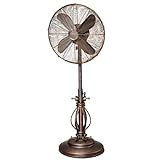 Deco Breeze Pedestal Standing 3 Speed Oscillating Fan with Adjustable Height, 18 inches, Prestigious