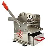 The Sausage Maker - Stainless Steel Deluxe Cherry Pitter - Heavy Duty Multi Pit Removal Tool - 5 at Once Capacity - Includes Catching Container