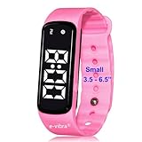 e-vibra 8 Alarm Vibrating Alarm Watch Medical Reminder Watch - with Timer and 8 Daily Alarms (Pink - Small)
