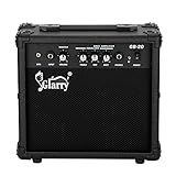 GLARRY Electric Bass Combo Amp, Portable Tube Amp with Headphone MP3 Input, 20W Practice Bass Guitar Amplifier Speaker Accessories with Bass, Volume, Treble, and Middle Controls