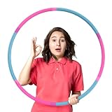 The Toyagator Hula Hoop for Kids - Detachable and Size Adjustable Hoola Hoop Pink & Blue (Pack of 1) - Fitness Hoola Hoops Kids Toy for Small Kids and Adolescence