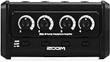 Zoom ZHA-4 Handy 4-Channel, Battery-Powered Headphone Amplifier with Volume & Mute Functionality, Portable, for Podcasting, Music, Productions, and More
