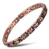 THE NORTH RING Pure Copper Cross Bracelet for Women Relieve Arthritis and Carpal Tunnel Migraine Tennis Elbow Pain Cross Women's Magnetic Therapy Pure Copper Adjustable Bracelet