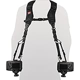 Ztowoto Camera Strap Double Shoulder Camera Strap Harness Quick Release Adjustable Dual Camera Tether Strap with Safety Tether and Lens Cleaning Cloth for DSLR SLR Camera