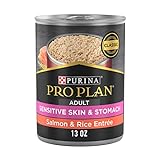 Purina Pro Plan Sensitive Skin and Stomach Wet Dog Food Pate Salmon and Rice Entree - (12) 13 oz. Cans