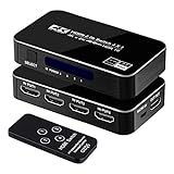 FERRISA 4K 60Hz 4x1 HDMI Switch, 4 Port Auto HDMI Switch Box with IR Remote,Support HDCP 2.2 4Kx2K 3D 1080P,4 in 1 Out HDMI Switch Switcher Selector for Xbox360/PS4/PS3/Roku/to TV Projector