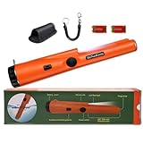 Pinpoint Metal Detector Pinpointer - 360 Search Treasure Pinpointing Finder Probe with Belt Holster for Adults and Kids Orange Color