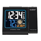La Crosse Technology 616-146A Color LCD Projection 5-Inch Alarm Clock with Moon Phase,Black