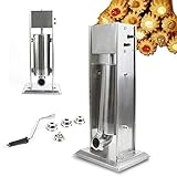 Manual Churros Maker Machine 5L Commercial Churros Maker Stainless Steel Latin Fruit Machine with 4 Nozzles Heavy Duty Churros Machine