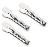 Tenta Tenta Kitchen Tongs Stainless Steel Buffet serving utensils Salad BBQ Tongs Heavy Duty Serving Food Tongs for Frying,Cooking,Clipping Toast Bread,Grilling,Pastry, Sandwich,12 Inch （3 Pack）