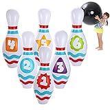 Giant Inflatable Bowling Set for Kids and Adults, Christmas Birthday Party Games, Kids Education Motor Skills Toys
