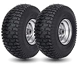 15x6.00-6 Lawn Mower Tire and Wheel Front Tire Compatible with John Deere Craftsman Husqvarna Riding Mowers Lawn Tractors