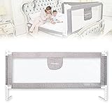 Bed Rail for Toddlers 78' L, Infants Safety Bed Guardrail, Baby Protector Rail with Breathable Fabric for Queen / Twin XL / King Size (80-1 Side)