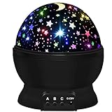 HONGID Night Light for Kids,Kids Night Lights,Star Night Light Projector,Star Projector 360 Degree Rotation - 4 LED Bulbs 16 Light Color Changing with USB Cable,Lamp Ceiling Lights for Kids Bedroom