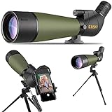 Gosky Updated 20-60x80 Spotting Scopes with Tripod, Carrying Bag and Quick Phone Holder - BAK4 High Definition Waterproof Spotter Scope for Bird Watching Wildlife Scenery