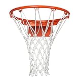 Basketball Nets, Professional Heavy Duty Basketball Nets Replacement All Weather Anti Whip for Indoor and Outdoor, Fits Standard Indoor or Outdoor Rims - 12 Loops (White)