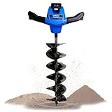 Landworks Earth Auger Power Head Steel 6' Inch x 30' Inch Bit Heavy Duty Electric Cordless Lithium Ion Battery for Earth Burrowing Drilling Post Hole Digging (Earth Auger 6' Inch Set)