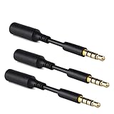 3 Pack Headset Audio Jack Extender, 3.5mm Headphone AUX Extension Adapter for Juice Pack, for Battery Charger Case, Power Case, for Smartphones, Tablets