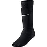 NIKE Kids' Unisex Shin Sock Sleeve, Black/White, Small/Medium