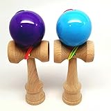 KENDAMA TOY CO. Holiday Sale The Best Pocket Kendama (not Full Size) - 2-Pack - Awesome Colors: Purple & Blue Kendama Set- Solid Wood -Create Better Hand and Eye Coordination