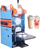 JIAWANSHUN Manual Cup Sealing Machine 300-500 Cups/Hour Electric Cup Sealer for 180mm Tall & 95mm Cup 110V