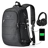 Travel Laptop Backpack Water Resistant Anti-Theft Bag with USB Charging Port and Lock 14/15.6 Inch Computer Business Backpacks for Women Men College School Student Gift,Bookbag Casual Hiking Daypack
