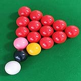 YINIUREN Mini Pool Ball It's Snooker Style Full Set of 16 Ball American Pool Table Accessories Size 10 Inch