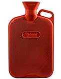 Peterpan Hot Water Bottle with Cover, Extra Large Extra Thick Hot Water Bag for Pain Relief, Thicker Higher Quality Rubber for Better Insulation, BPA & Phthalates Free, Holds 90 Fl Oz, Red