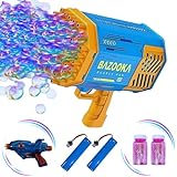 Exhio Kids Toy Bubble Machine Gun|Bazooka Bubble Gun Blaster, Outdoor Girl,Boy Toys| Battery Powered Bubble Blower, Fun Water Toy for Children|Bubble Maker with Lights for Birthday Party Gift
