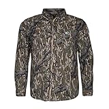 Mossy Oak Men's Standard Camouflage Cotton Mill 2.0 Hunt Shirt, Original Treestand, Large