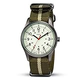 Infantry Glow in The Dark Military Watches for Men Analog Tactical Men's Wrist Watch Luminous Work Casual Outdoor Sport Waterproof 12/24 Hour Field Wristwatch Green Nylon Band by MDC