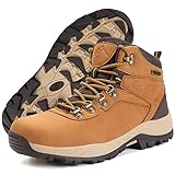 CC-Los Women's Waterproof Hiking Boots Work Boot Outdoor Trekking Camping Trail Yellow Size 7.5-8
