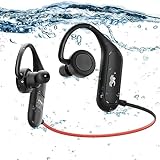 BZOJIFO Waterproof Earbuds for Swimming, Swimming Headphones with mp3 Playback, IPX8 Waterproof, 16Hrs Battery, in-Ear Stereo Bass Wireless Sports Headphones for Swimming, Running, Workout