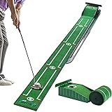 Golf Putting Matt for Indoors and Office, 8ft Putting Green with Alignment Guides, Compact Edition, Golf Accessories for Men