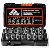Coobeast Bolt Extractor Set Heavy Duty, 13Pcs Bolt Extractor Kit with 3/8 Inch Adapter, Stripped Lug Nut Remover, Easy Out Bolt Remover Set for Rusted, Rounded, Damaged Nuts Screws