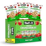 That’s it. Crunchables Fruit Snacks for Kids 100% Organic Apple, Deliciously Healthy and Light, Plant-Based,Non-Gmo, Gluten Free, USDA Approved Snacks 24 Packs (8.5 g)