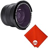 Opteka 0.35X Professional Super Wide Angle Fisheye Lens with Macro Close Up for Canon Vixia HF G40, G20, XF205, XF200, XF105, XF100, XA35, XA30, XA25, XA10, XC10, GL2 and GL1 Digital Camcorders