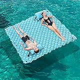 SEBOR Lake Floats with Pool Hammock, 72'X 72' Giant Inflatable Floating Mat for Lake Pool Boating Beach, Floating Island,Swimming Pool Party, and Family Fun