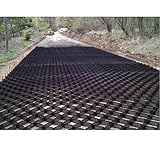 Commercial Grade Geocell BaseCoreHD™ 2' Ground Grid Heavy Duty Gravel Stabilizer | +2000/LBS SQ FT | Polyethylene | for Sheds, Pathway, ATV and Patios | 54 sq feet 1 Panels (6x9), black