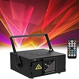 U`King DJ Disco Party Lights RGB LED Stage Lighting Beam Light Illumination 3D Patterns with DMX512 Sound Activated Remote Control for Festival Bar Nightclub Wedding Live Show Church