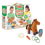 Melissa & Doug Feed & Groom Horse Care Play Set With Plush Stuffed Animal (23 pcs) - Pretend Play Horse Plush Toys For Girls And Boys Toddlers Ages 1+