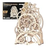 ROKR 3D Wooden Mechanical Pendulum Clock Puzzle,Mechanical Gears Toy Building Set,Family Wooden Craft KIT Supplies-Best Birthday Gifts for Kids Adults to Build