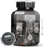 X-Large Piggy Bank for Adults Kids, Vcertcpl Digital Coin Counting Bank with LCD Counter, 2.4L Capacity, Great Coin Counter Bank Money Counting Jar with Total Amount Displayed, Bank for All US Coins