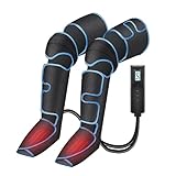 Air Compression Leg Massager for Blood Flow Circulation, Electric Shiatsu Foot Massager Machine with 3 Modes 3 Intensities, Deep Kneading Knee Foot Calf Massager for Pain Relief, Gifts for Men Women