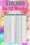52 Weeks Money Saving Challenge: 120 Pages Savings Tracker planner| Weekly Savings Tracker To Reach your Financial Goals| save $1000, $5000, ... savings challenge| Easy way to save $10k