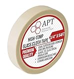 APT Glass Cloth Electrical Tape, High Temperature Masking Tape, 260°C. UL Listed, White Heat Resistant Tape. Ideal for Class H Electrical, Powder Coating, Sand Blasting (3/4' x 54 Ft)