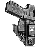 Glock 19 Holster IWB Kydex Holster w/Claw Fit Glock 19/19X/44/45 Gen 3-5 & Glock 23/32 Gen 3-4, Adj. Ride Height & Cant, 1.75 Steel Clip G19 Holster, Inside Waistband Appendix Concealed Carry, Right